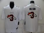 Denver Broncos #3 Russell Wilson White Shadow Logo Limited Stitched Jersey