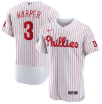 Philadelphia Phillies #3 Bryce Harper White 2022 World Series Flex Base Stitched Baseball Jersey