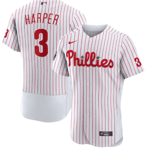 Philadelphia Phillies #3 Bryce Harper White 2022 World Series Flex Base Stitched Baseball Jersey