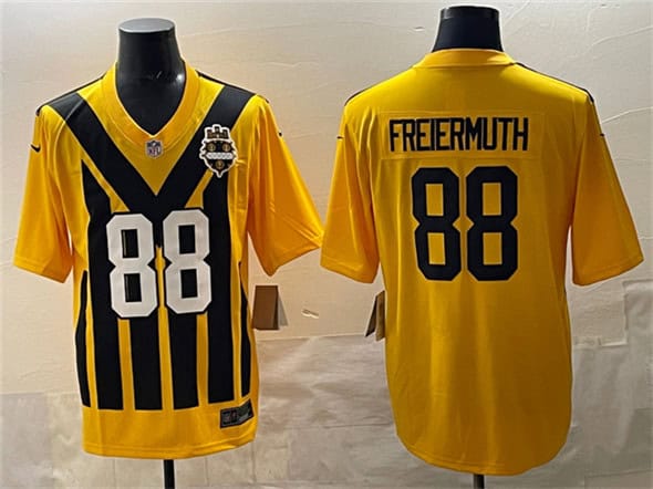 Pittsburgh Steelers #88 Pat Freiermuth Gold 1933 Throwback Alternate Football Stitched Game Jersey