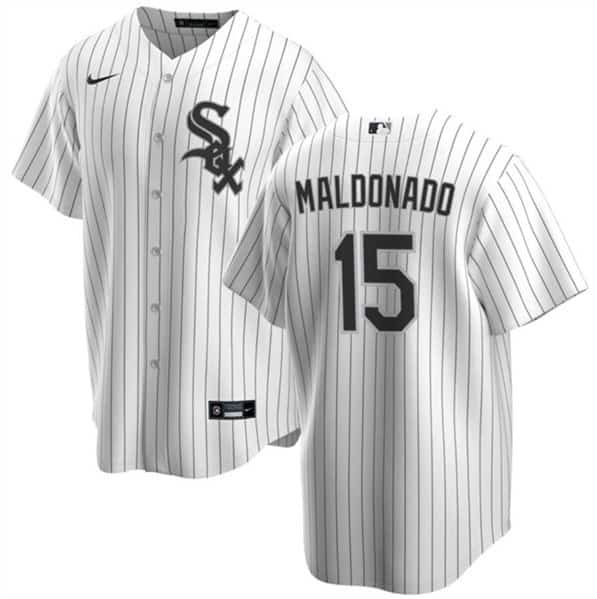 Chicago White Sox #15 Mart¨ªn Maldonado White Cool Base Stitched Jersey