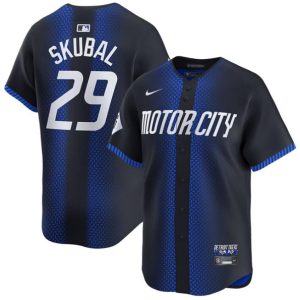 Detroit Tigers #29 Tarik Skubal 2024 Navy City Connect Cool Base Limited Stitched Jersey