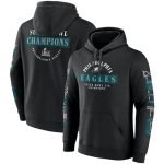 Philadelphia Eagles Black Super Bowl LIX Champions Big Tall Pullover Hoodie