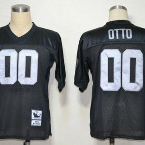 Mitchell And Ness Raiders #0 Jim Otto Black Stitched Throwback Jersey