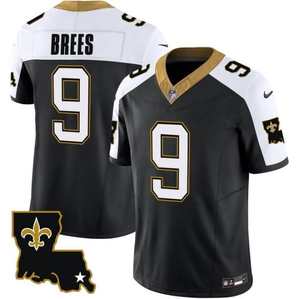 New Orleans Saints #9 Drew Brees Black White 2023 F.U.S.E. 1987 Legacy Vapor Stitched Jersey