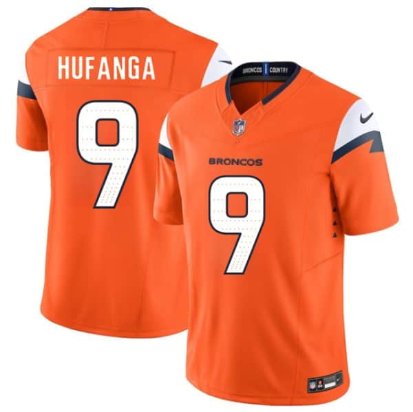 Denver Broncos #9 Talanoa Hufanga Orange 2025 F.U.S.E. Vapor Limited Stitched Jersey
