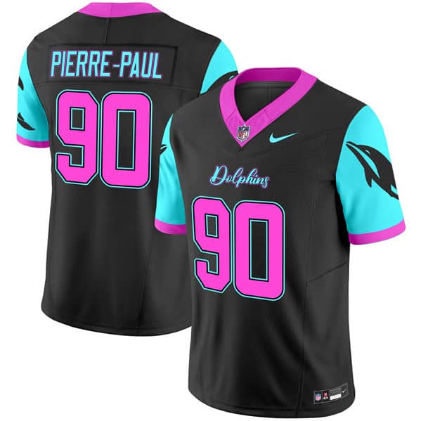 Miami Dolphins #90 Jason Pierre-Paul Black F.U.S.E. "Miami Vice" Vapor Limited Stitched Jersey