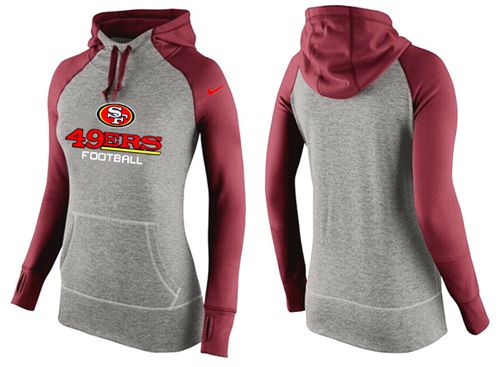 Nike San Francisco 49ers Performance Hoodie Grey Red_1