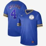 Milwaukee Brewers #4 Paul Molitor Cooperstown Collection Legend Stitched Jersey