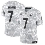 Arizona Cardinals #7 Kyzir White 2024 F.U.S.E. Arctic Camo Salute To Service Limited Stitched Jersey