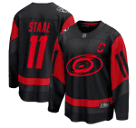 Carolina Hurricanes Custom Black Red Stadium Series Breakaway Stitched Jersey