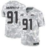 Seattle Seahawks #91 Byron Murphy II Arctic Camo 2024 F.U.S.E. Salute To Service Limited Stitched Jersey