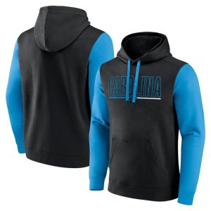 Carolina Panthers Black Blue Outline Pullover Hoodie