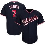 Washington Nationals #7 Trea Turner Navy Cool Base Stitched Jersey