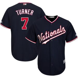 Washington Nationals #7 Trea Turner Navy Cool Base Stitched Jersey