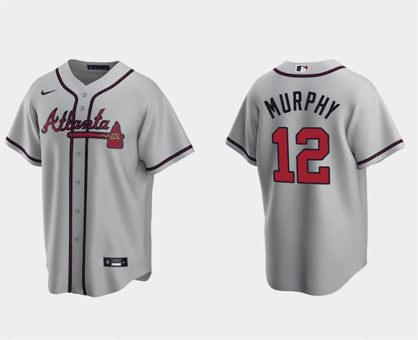 Atlanta Braves #12 Sean Murphy Gray Cool Base Stitched Jersey