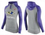 Nike Baltimore Ravens Performance Hoodie Grey Purple_1