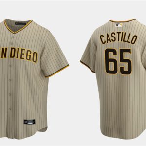 San Diego Padres #65 Jos¨¦ Castillo Tan Cool Base Stitched Jersey