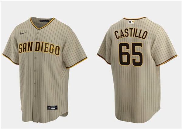 San Diego Padres #65 Jos¨¦ Castillo Tan Cool Base Stitched Jersey