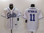 Indianapolis Colts #11 Michael Pittman Jr. White Cool Base Stitched Jersey