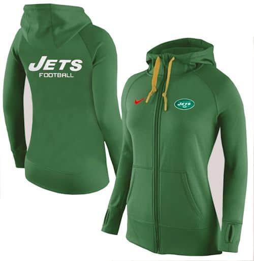 Nike New York Jets Full-Zip Performance Hoodie Green