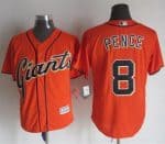Giants #8 Hunter Pence Orange Alternate New Cool Base Stitched Jersey