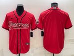 Tampa Bay Buccaneers Blank Red Cool Base Stitched Baseball Jersey