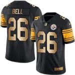 Steelers #26 Le'Veon Bell Black Stitched Limited Gold Rush Nike Jersey