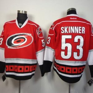 Hurricanes #53 Jeff Skinner Red Stitched Jersey