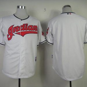 Indians Blank White Cool Base Stitched Jersey