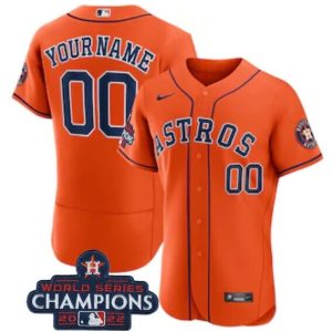Houston Astros Active Player Custom Orange 2022 World Series Champions Flex Base Stitched Jersey