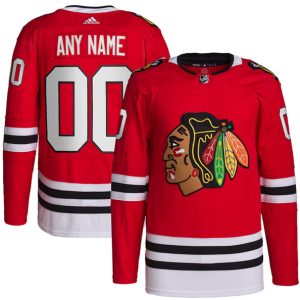 Chicago Blackhawks Custom Red Stitched Jersey