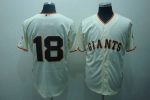 Giants #18 Cain Matt Cream Stitched Jersey
