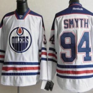 Oilers #94 Ryan Smyth White Stitched Jersey