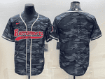 Tampa Bay Buccaneers Blank Grey Camo With Patch Cool Base Stitched Baseball Jersey