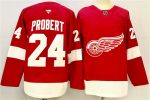Detroit Red Wings #24 Bob Probert Red 2024-25 Stitched Jersey