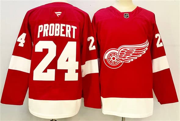 Detroit Red Wings #24 Bob Probert Red 2024-25 Stitched Jersey