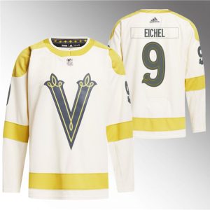 Vegas Golden Knights #9 Jack Eichel Cream 2024 Winter Classic Primegreen Stitched Jersey