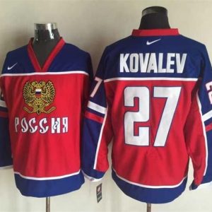 Canadiens #27 Alexei Kovalev Red Blue Nike Stitched Jersey