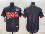Kansas City Chiefs Blank Black With Super Bowl LVII Patch Cool Base Stitched Baseball Jersey