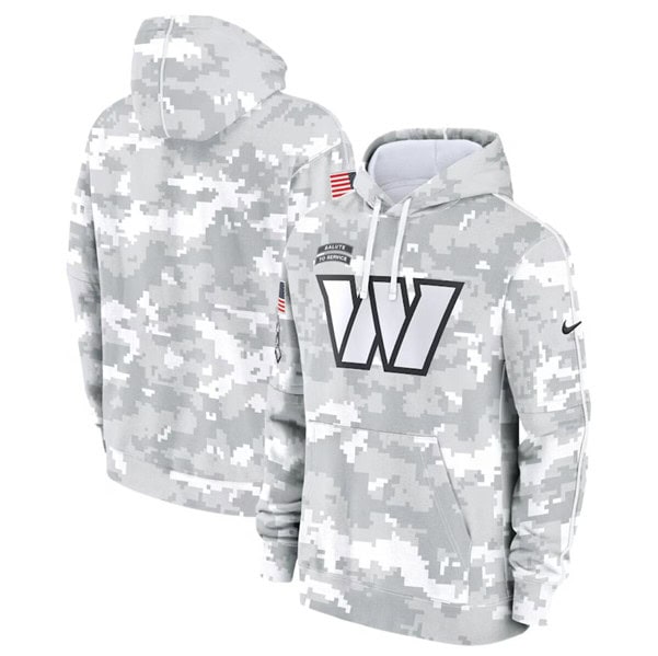 Washington Commanders 2024 Arctic Camo Salute To Service Club Fleece Pullover Hoodie