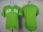 Red Sox Blank Green Cool Base Stitched Jersey