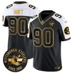 Pittsburgh Steelers #90 T.J. Watt Black Gold Alternate F.U.S.E. Throwback 1933 Patch Vapor Untouchable Limited Football Stitched Jersey