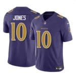 Baltimore Ravens #10 Emory Jones Purple 2023 F.U.S.E Vapor Limited Jersey