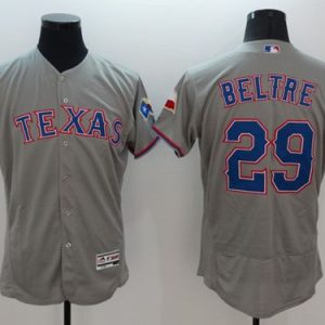 Rangers #29 Adrian Beltre Grey Flexbase Authentic Collection Stitched Jersey