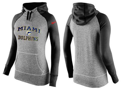 Nike Miami Dolphins Performance Hoodie Grey Black