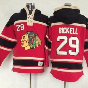 Blackhawks #29 Bryan Bickell Red Sawyer Hooded Sweatshirt Stitched Jersey