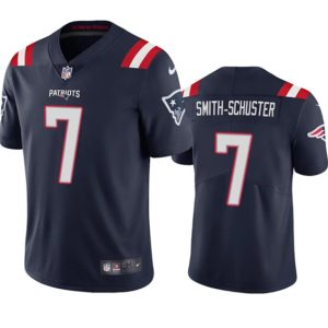 New England Patriots #7 JuJu Smith-Schuster Navy Vapor Untouchable Stitched Jersey