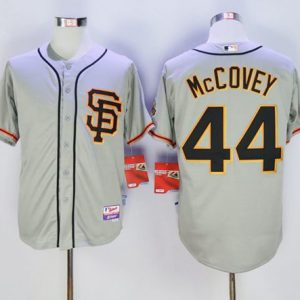 Giants #44 Willie McCovey Grey Cool Base Stitched Jersey