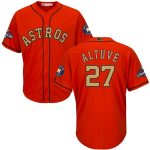 Houston Astros #27 Jose Altuve Orange 2018 Gold Program Cool Base Stitched Jersey